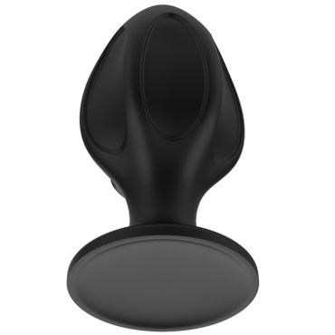 White Label Силиконовая анальная пробка Лучи S, черная