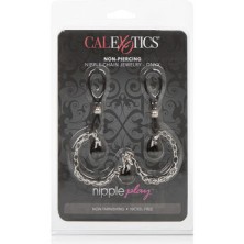 California Exotic Nipple Play Non-Piercing Nipple Chain Jewelry Onyx