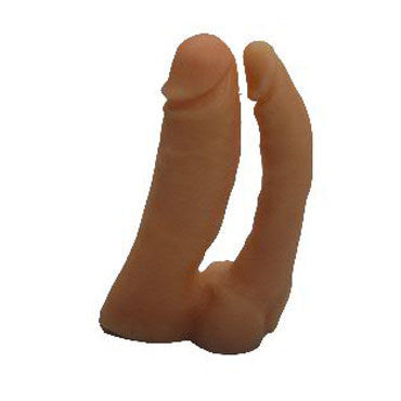 Биоклон Двойная насадка для страпона, телесная