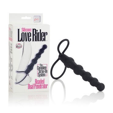 California Exotic Love Rider Beaded Dual Penetrator, черный