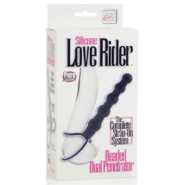 California Exotic Love Rider Beaded Dual Penetrator, черный