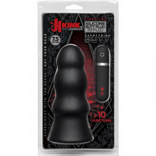 Doc Johnson Kink Vibrating Silicone Butt Plug Rippled, черная