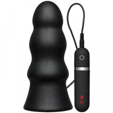 Doc Johnson Kink Vibrating Silicone Butt Plug Rippled, черная