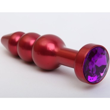 4sexdream Анальная ювелирка елочка, красный/фиолетовый