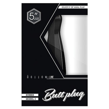 Shots Toys Bottom Line Butt plug Model 3, 13 см черная