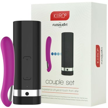 Kiiroo Onyx 2 & Pearl 2 Couples' Set, черный и фиолетовый