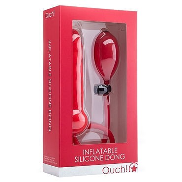 Ouch! Inflatable Silicone Dong, красный