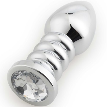 Play Secrets Thread Butt Plug, серебристый/прозрачный