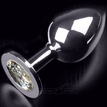 Пикантные штучки Большая анальная пробка, серебристая