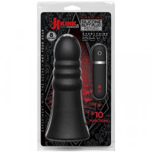 Doc Johnson Kink Vibrating Silicone Butt Plug Ridged, черная
