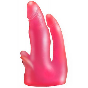 Биоклон Насадка анально-вагинальная на Harness 17см, розовая