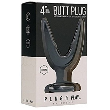 Shots Plug&Play Butt Plug Split №1 10см, черная