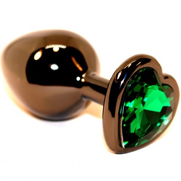 4sexdream Анальная ювелирка Сердце S, черный/зеленый