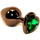4sexdream Анальная ювелирка Сердце S, черный/зеленый