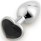 Play Secrets Anal Plug Heart Shape Small, серебристый/