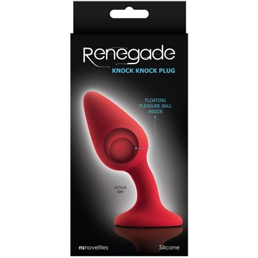 NS Novelties Renegade Knock Knock Plug, красная