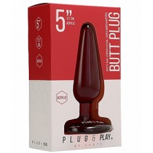 Shots Plug&Play Butt Plug Basic Acrylic 12,7см, красная