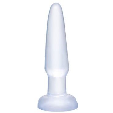 Pipedream Basix Rubber Works Beginners Butt Plug, прозрачная