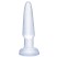 Pipedream Basix Rubber Works Beginners Butt Plug, прозрачная