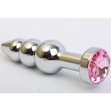 4sexdream Анальная ювелирка елочка, серебристый/розовый