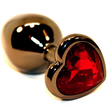4sexdream Анальная ювелирка Сердце S, черный/красный