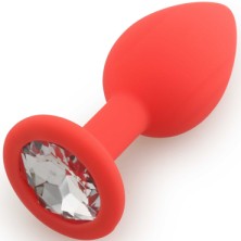 Play Secrets Silicone Butt Plug Small, красный/прозрачный