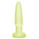Pipedream Basix Rubber Works Beginners Butt Plug, светящаяся в темноте