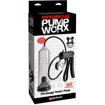 Pipedream Pump Worx Pro-Gauge Power Pump, прозрачная