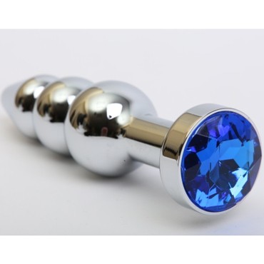 4sexdream Анальная ювелирка елочка, серебристый/синий