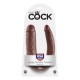Pipedream King Cock U-Shaped Large Double Trouble, коричневый