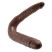 Pipedream King Cock U-Shaped Large Double Trouble, коричневый