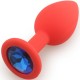 Play Secrets Silicone Butt Plug Small, красный/синий
