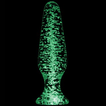 NS Novelties Firefly Glass Tapered Plug, светящаяся в темноте