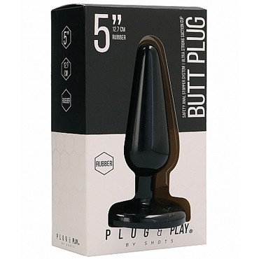Shots Plug&Play Butt Plug Basic 12,7см, черная