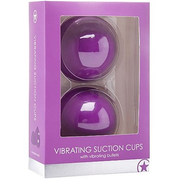 Shots Toys Vibrating Suction Cup, фиолетовые
