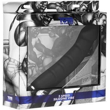 Tom of Finland 5 Speed Silicone Vibe, черный