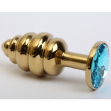 4sexdream Анальная ювелирка Фигурная S, золотой/голубой