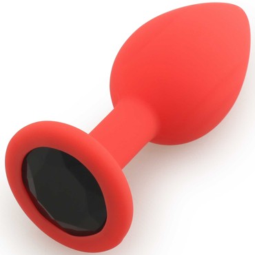 Play Secrets Silicone Butt Plug Small, красный/черный