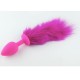 Luxurious Tail Анальная пробка с розовым хвостом, розовая