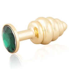 LoveToys Butt Plug Gold, зеленый