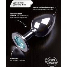 Пикантные штучки Большая анальная пробка, серебристая