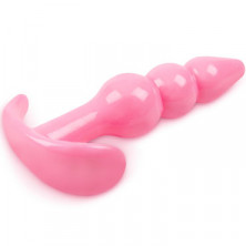 Brazzers Анальная пробка с шариками, розовая