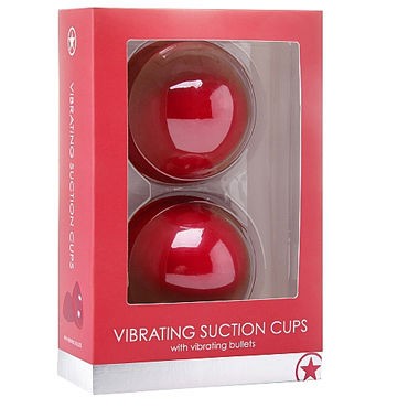 Shots Toys Vibrating Suction Cup, красные