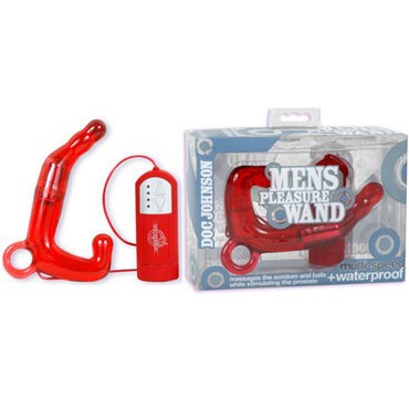 Doc Johnson Mens Pleasure Wand, красный