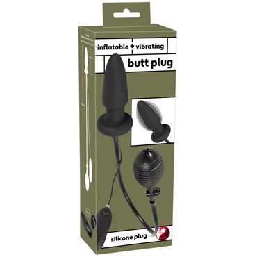 You2Toys Inflatable Vibrating Butt Plug, черная