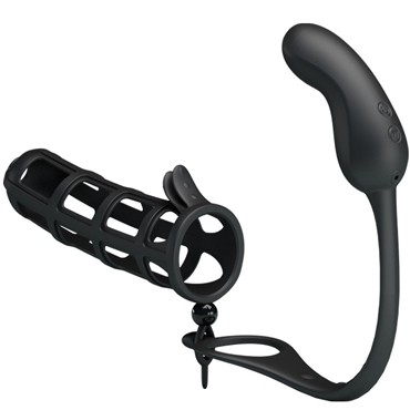 Baile Pretty Love Hercules Penis Sheath Vibrating, черная