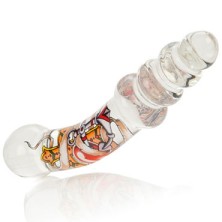 California Exotic Inked Glass Dual Probe, прозрачная