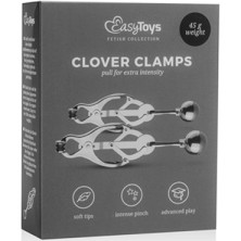 Easytoys Japanese Clover Clamps With Weights, серебристые