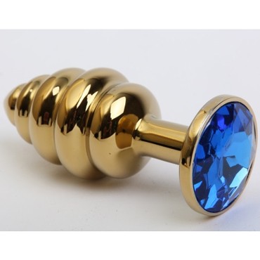 4sexdream Анальная ювелирка Фигурная S, золотой/синий