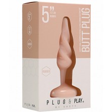 Shots Plug&Play Butt Plug Rounded 12,7см, телесная